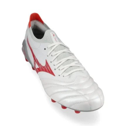 Mizuno Morelia Neo 4 Beta Made In Japan FG/AG Charge - White/Radiant Red - Image 5