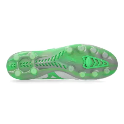 Mizuno Morelia Neo 4 Beta Made In Japan FG/AG Frontier - White/Neon Green/Cool Gray - Image 2