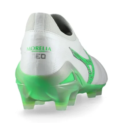 Mizuno Morelia Neo 4 Beta Made In Japan FG/AG Frontier - White/Neon Green/Cool Gray - Image 6