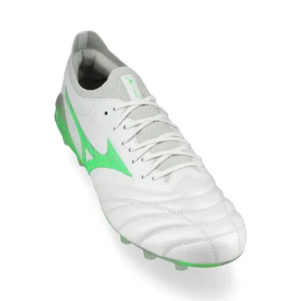 Mizuno Morelia Neo 4 Beta Made In Japan FG/AG Frontier - White/Neon Green/Cool Gray - Image 5