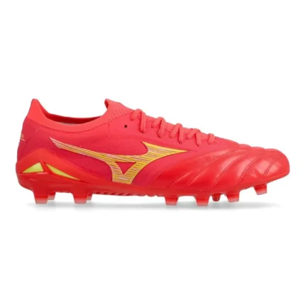 Mizuno Morelia Neo 4 Beta Made In Japan FG/AG Release - Bolt/Fiery Coral - Image 1
