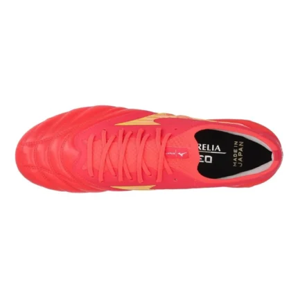 Mizuno Morelia Neo 4 Beta Made In Japan FG/AG Release - Bolt/Fiery Coral - Image 4