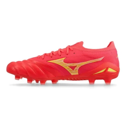 Mizuno Morelia Neo 4 Beta Made In Japan FG/AG Release - Bolt/Fiery Coral - Image 3