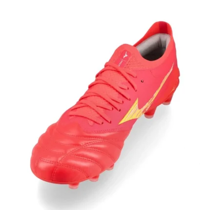 Mizuno Morelia Neo 4 Beta Made In Japan FG/AG Release - Bolt/Fiery Coral - Image 7