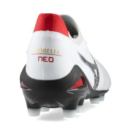 Mizuno Morelia Neo 4 Beta Made In Japan FG/AG - White/Black/Chinese Red - Image 6