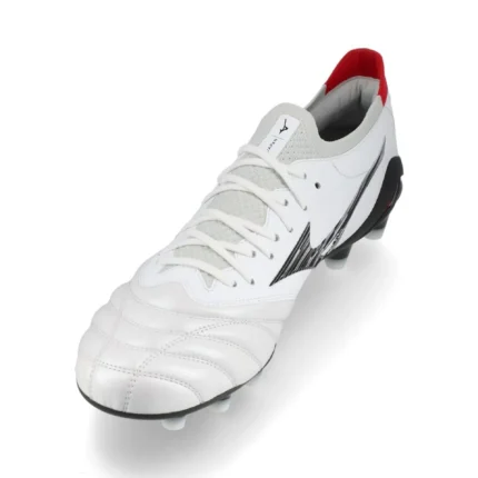 Mizuno Morelia Neo 4 Beta Made In Japan FG/AG - White/Black/Chinese Red - Image 7