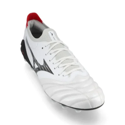 Mizuno Morelia Neo 4 Beta Made In Japan FG/AG - White/Black/Chinese Red - Image 5