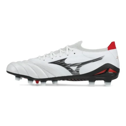 Mizuno Morelia Neo 4 Beta Made In Japan FG/AG - White/Black/Chinese Red - Image 3