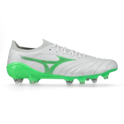 Mizuno Morelia Neo 4 Beta Made In Japan SG Frontier - White/Neon Green/Cool Gray - Image 1