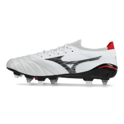 Mizuno Morelia Neo 4 Beta Made In Japan SG - White/Black/Chinese Red - Image 3
