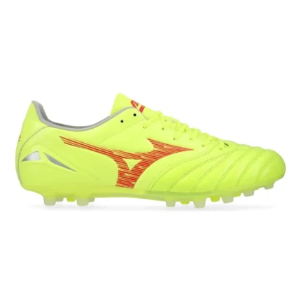 Mizuno Morelia Neo 4 Pro AG Dyna - Safety Yellow/Fiery Coral - Image 1