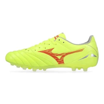 Mizuno Morelia Neo 4 Pro AG Dyna - Safety Yellow/Fiery Coral - Image 3