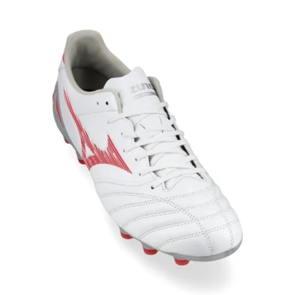 Mizuno Morelia Neo 4 Pro FG/AG Charge - White/Radiant Red - Image 5