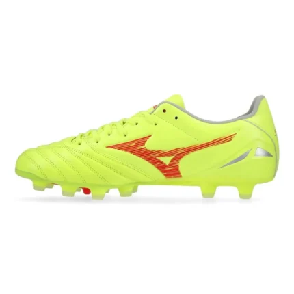 Mizuno Morelia Neo 4 Pro FG/AG Dyna - Safety Yellow/Fiery Coral - Image 3