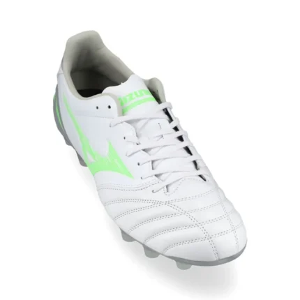 Mizuno Morelia Neo 4 Pro FG/AG Frontier - White/Neon Green/Cool Gray - Image 5