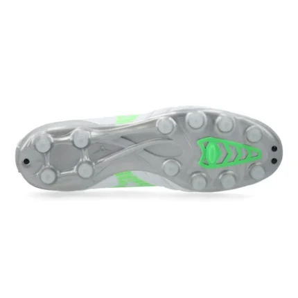 Mizuno Morelia Neo 4 Pro FG/AG Frontier - White/Neon Green/Cool Gray - Image 2