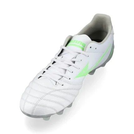 Mizuno Morelia Neo 4 Pro FG/AG Frontier - White/Neon Green/Cool Gray - Image 7