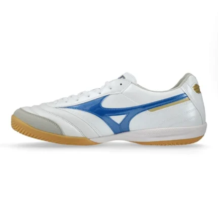 Mizuno Morelia Sala Elite IN Mugen - White/Laser Blue/Gold - Image 3