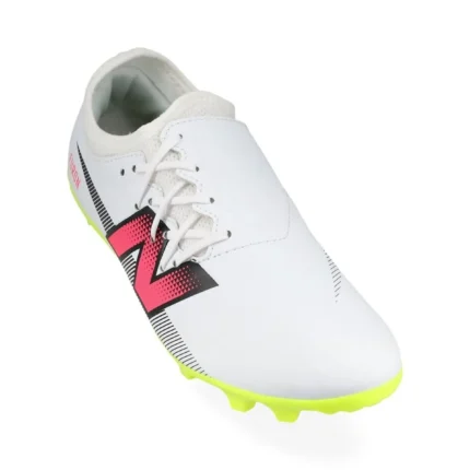 New Balance Furon V7 Dispatch FG - White/Purple/Volt Kids - Image 5