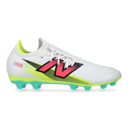 New Balance Furon V7 Pro AG - White/Purple/Volt - Image 1