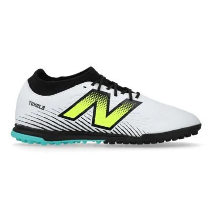 New Balance Tekela V4 Magique TF - White/Purple/Volt - Image 1