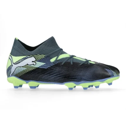 Puma Future 7 Match FG/AG Lights Out - Gray Skies/Puma White/Fizzy Apple Kids - Image 1