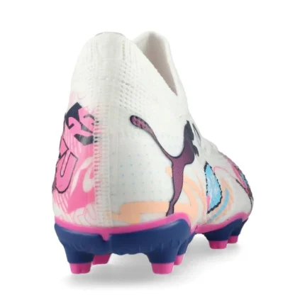 Puma Future 7 Match FG/AG Volume Up - White/Luminous Blue/Poison Pink/Fizzy Melon Kids - Image 6