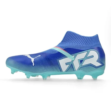 Puma Future 7 Match + Laceless FG/AG Formula - Bluemazing/Puma White/Electric Peppermint - Image 3
