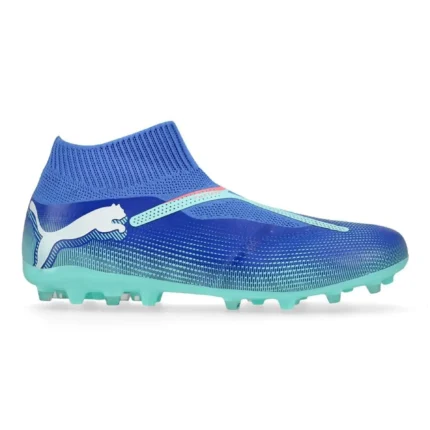 Puma Future 7 Match + Laceless MG Formula - Bluemazing/Puma White/Electric Peppermint - Image 1