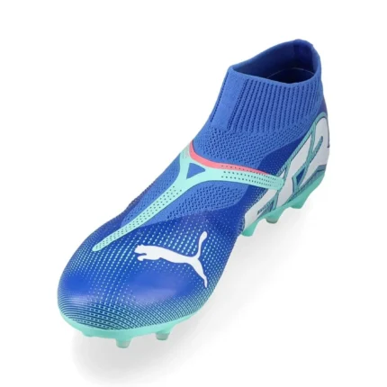 Puma Future 7 Match + Laceless MG Formula - Bluemazing/Puma White/Electric Peppermint - Image 7