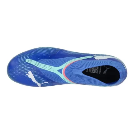Puma Future 7 Match + Laceless MG Formula - Bluemazing/Puma White/Electric Peppermint - Image 4