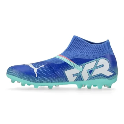 Puma Future 7 Match + Laceless MG Formula - Bluemazing/Puma White/Electric Peppermint - Image 3