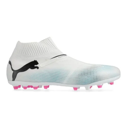 Puma Future 7 Match + Laceless MG Phenomenal - White/Black/Poison Pink - Image 1