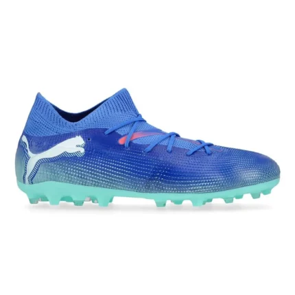 Puma Future 7 Match MG Formula - Bluemazing/Puma White/Electric Peppermint Kids - Image 1