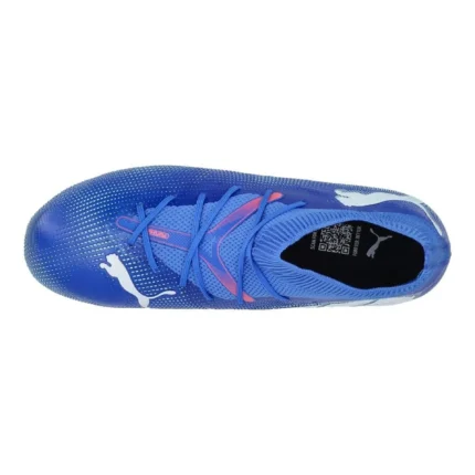Puma Future 7 Match MG Formula - Bluemazing/Puma White/Electric Peppermint Kids - Image 4