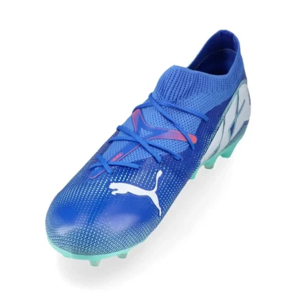 Puma Future 7 Match MG Formula - Bluemazing/Puma White/Electric Peppermint Kids - Image 7