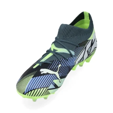 Puma Future 7 Match MG Lights Out - Gray Skies/Puma White/Fizzy Apple Kids - Image 7
