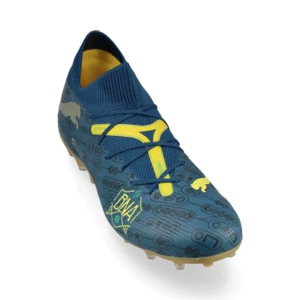 Puma Future 7 Match MG Njr Bna - Sailing Blue/Marine Blue/Pele Yellow/Grassy Green/Gold Limited Edition - Image 5