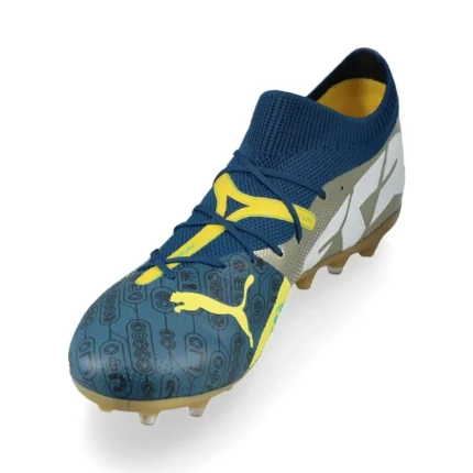 Puma Future 7 Match MG Njr Bna - Sailing Blue/Marine Blue/Pele Yellow/Grassy Green/Gold Limited Edition - Image 7