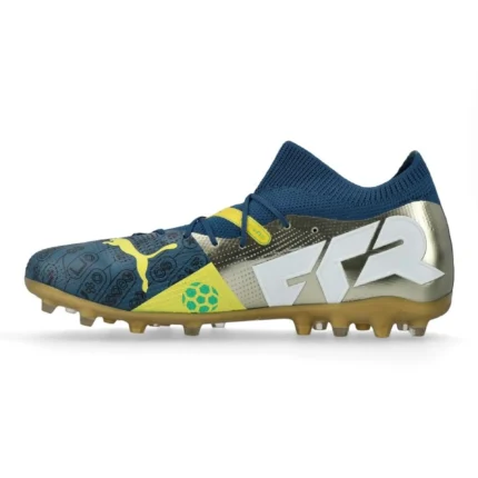 Puma Future 7 Match MG Njr Bna - Sailing Blue/Marine Blue/Pele Yellow/Grassy Green/Gold Limited Edition - Image 3