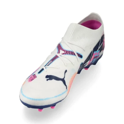 Puma Future 7 Match MG Volume Up - White/Luminous Blue/Poison Pink/Fizzy Melon - Image 7