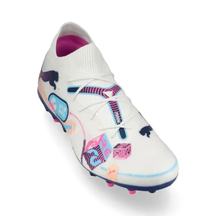 Puma Future 7 Match MG Volume Up - White/Luminous Blue/Poison Pink/Fizzy Melon - Image 5