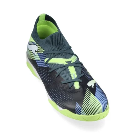 Puma Future 7 Match + Mid IT Lights Out - Gray Skies/Puma White/Fizzy Apple Kids - Image 5