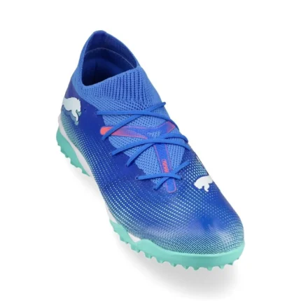 Puma Future 7 Match + Mid TT Formula - Bluemazing/Puma White/Electric Peppermint Kids - Image 5