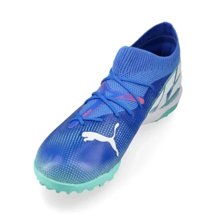 Puma Future 7 Match + Mid TT Formula - Bluemazing/Puma White/Electric Peppermint Kids - Image 7