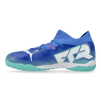 Puma Future 7 Match + Mid TT Formula - Bluemazing/Puma White/Electric Peppermint Kids - Image 3