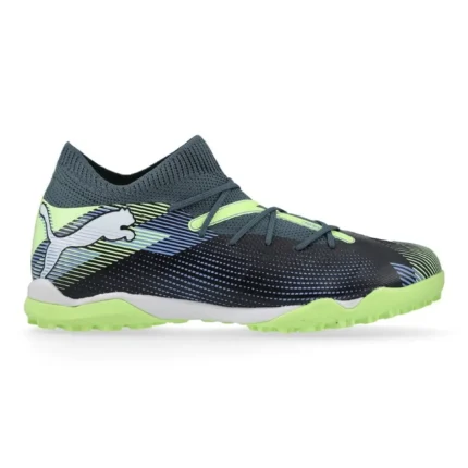 Puma Future 7 Match + Mid TT Lights Out - Gray Skies/Puma White/Fizzy Apple Kids - Image 1