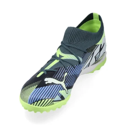 Puma Future 7 Match + Mid TT Lights Out - Gray Skies/Puma White/Fizzy Apple Kids - Image 7