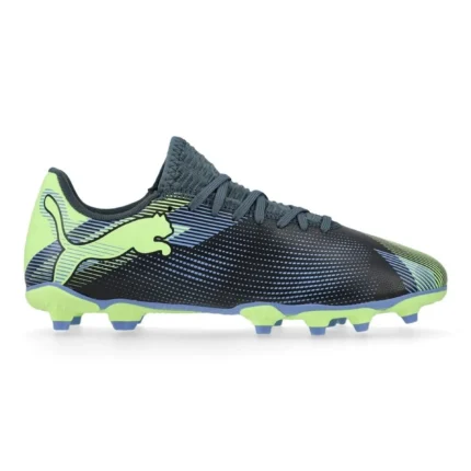 Puma Future 7 Play FG/AG Lights Out - Gray Skies/Elektro Purple/Fizzy Apple/Puma White Kids - Image 1