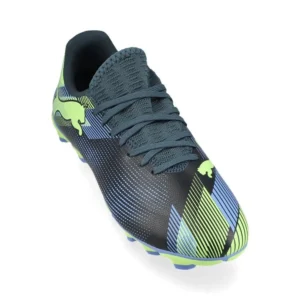Puma Future 7 Play FG/AG Lights Out - Gray Skies/Elektro Purple/Fizzy Apple/Puma White Kids - Image 5